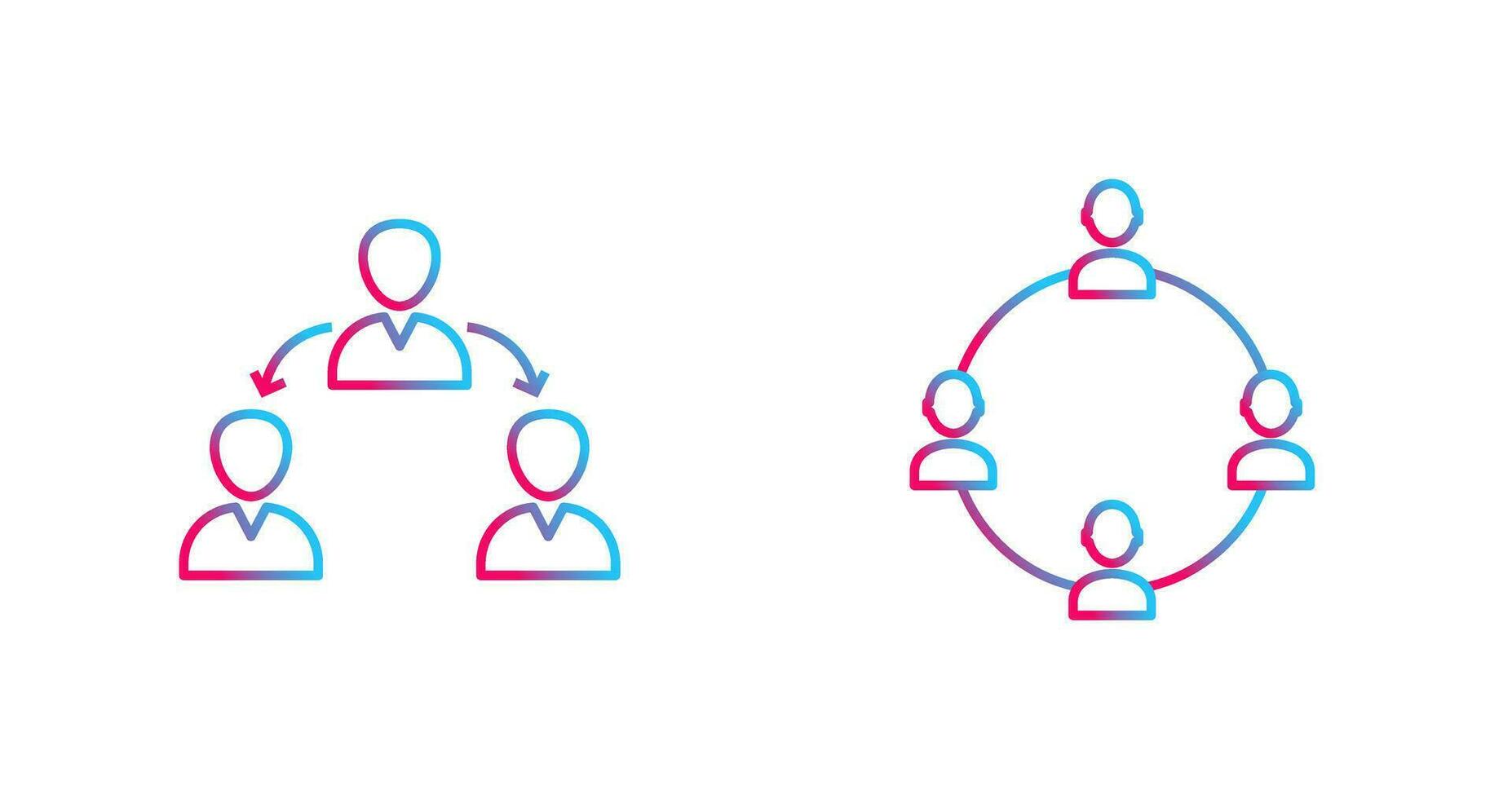 connected user and network group  Icon vector