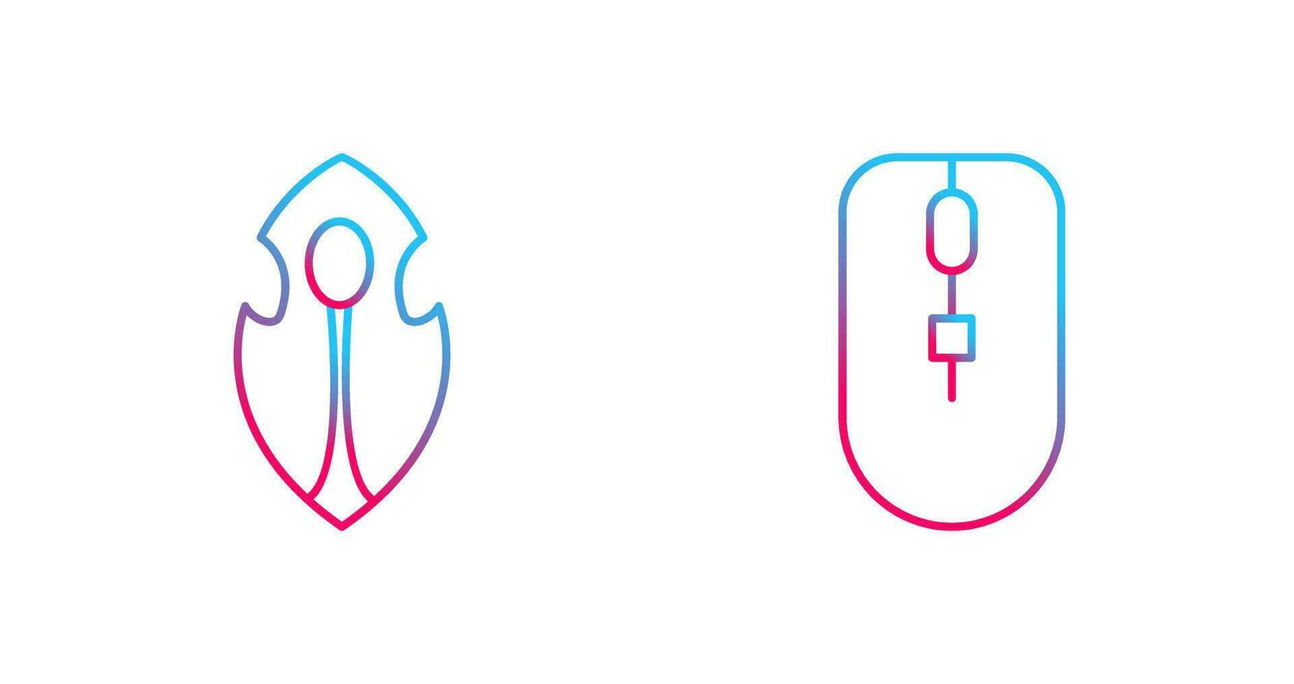 Game Character and Mouse Icon vector