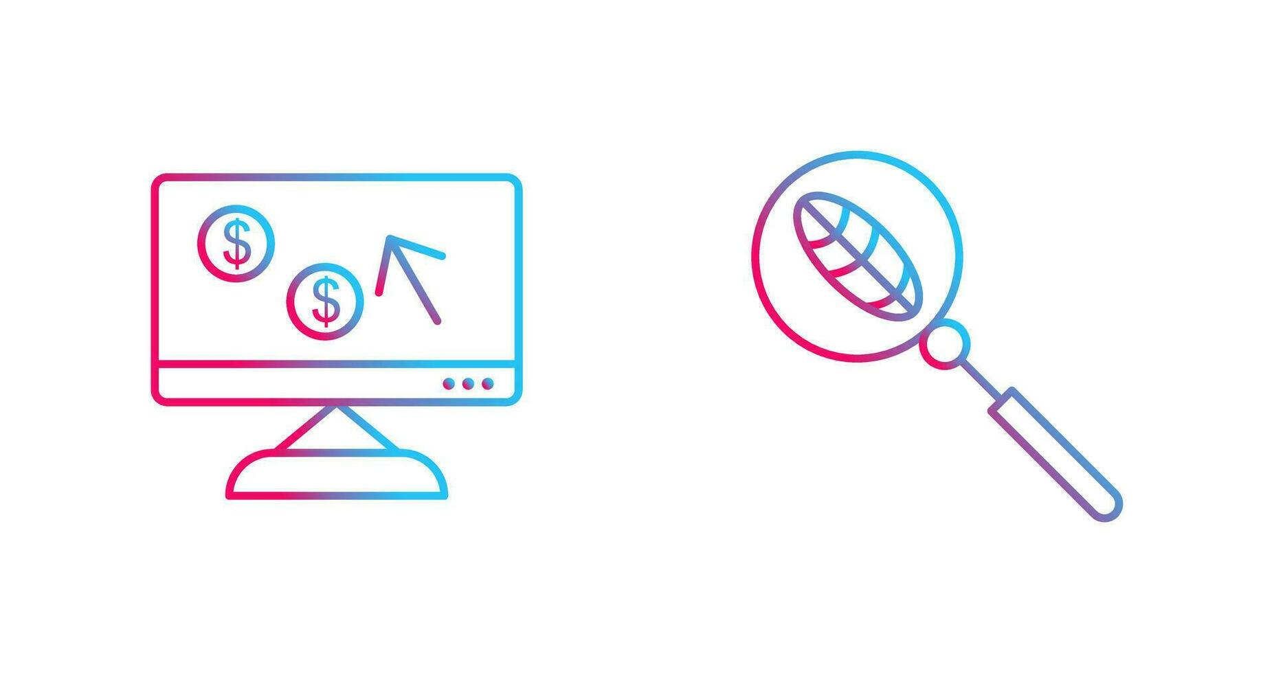 Pay Per Click and Organic Search Icon vector