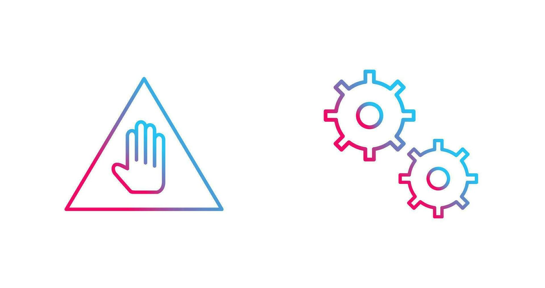 configurations and warning Icon vector