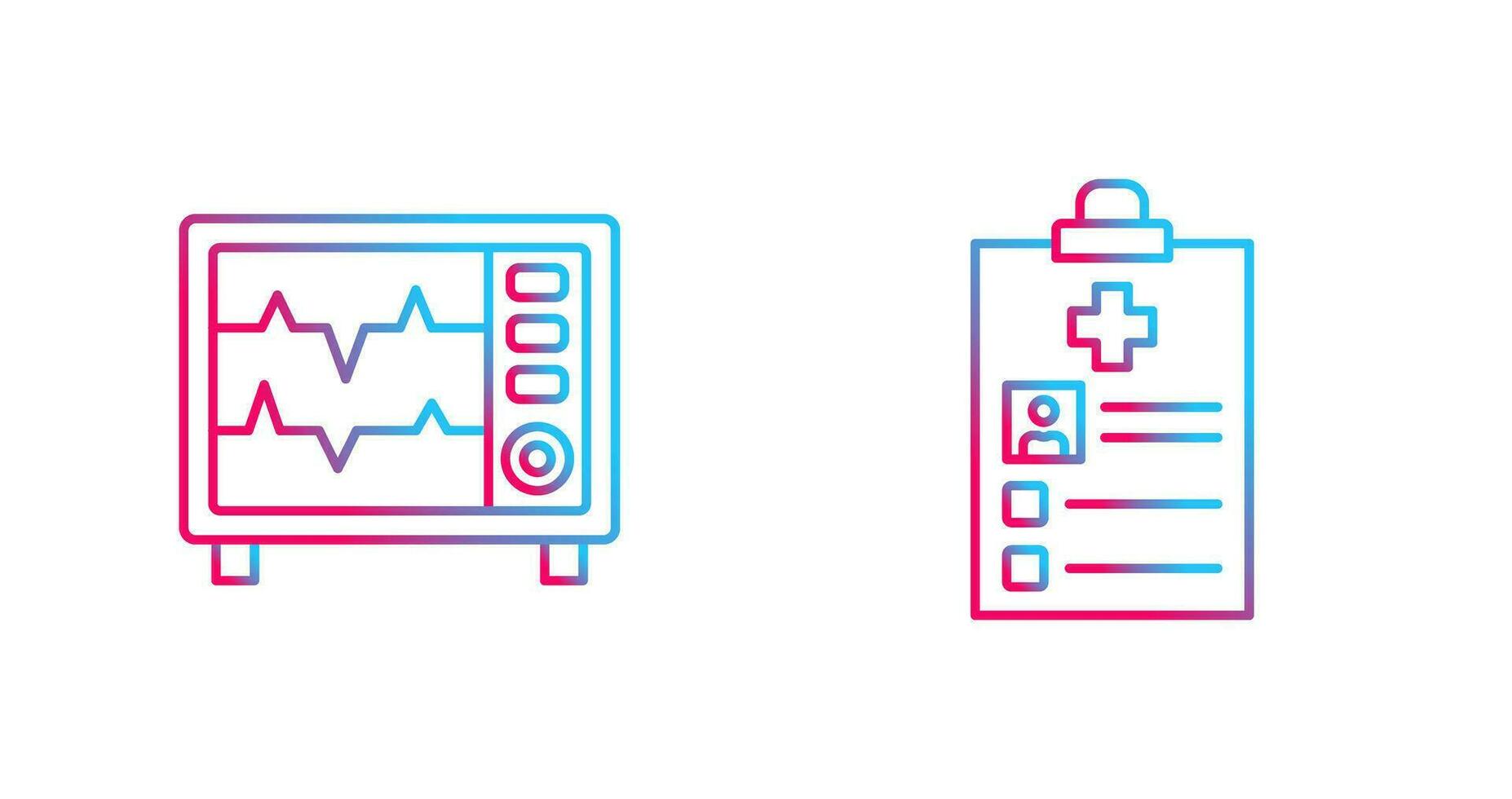 Heart Rate Moniter and Record Icon vector