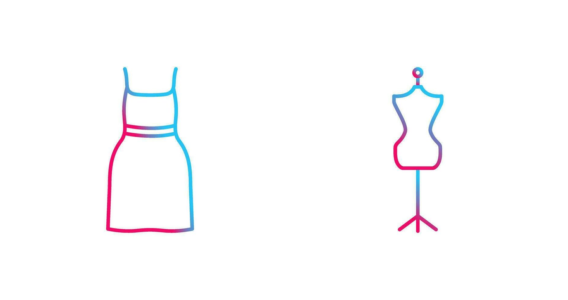 Cocktail Dress and Dress Holder Icon vector