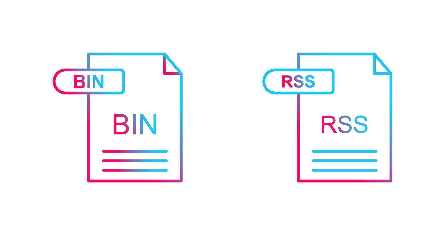 BIN and RSS Icon vector