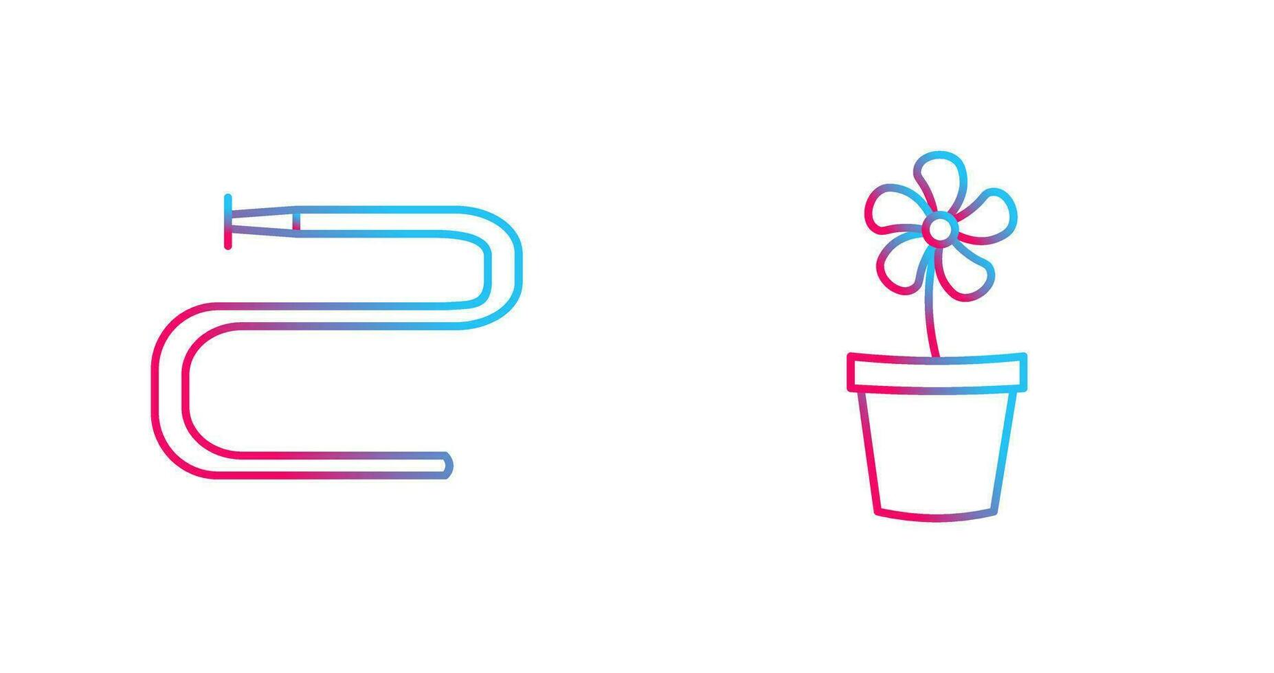 Water Pipe and Lower Pot Icon vector