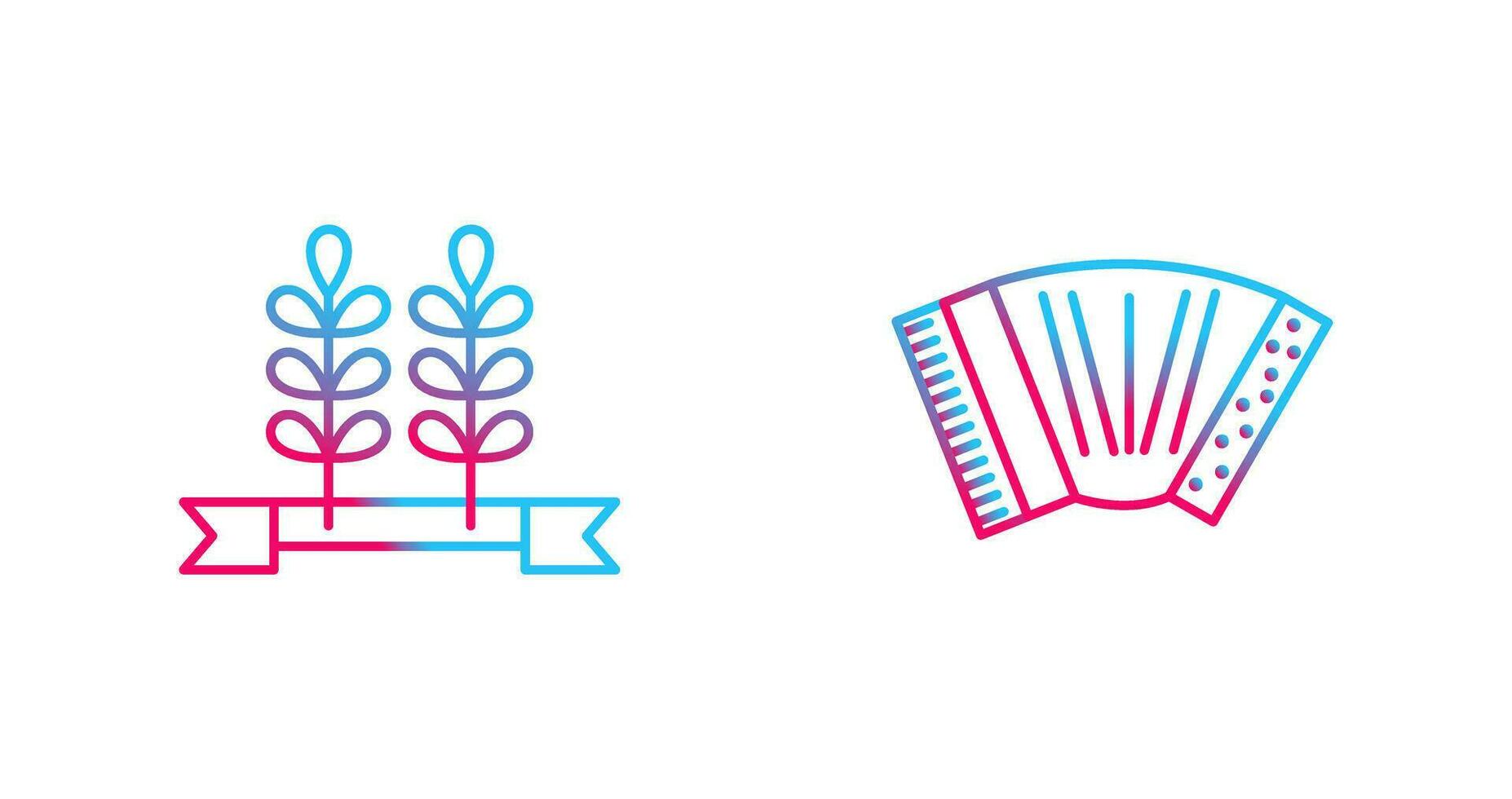 Accordion a d Wheat Icon vector