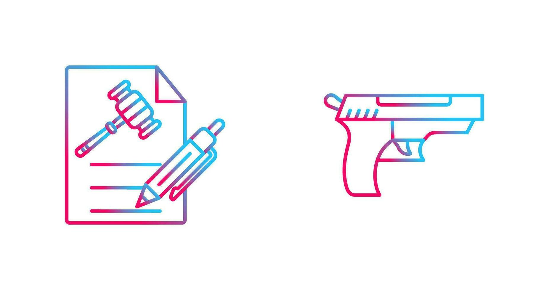 File and Gun Icon vector