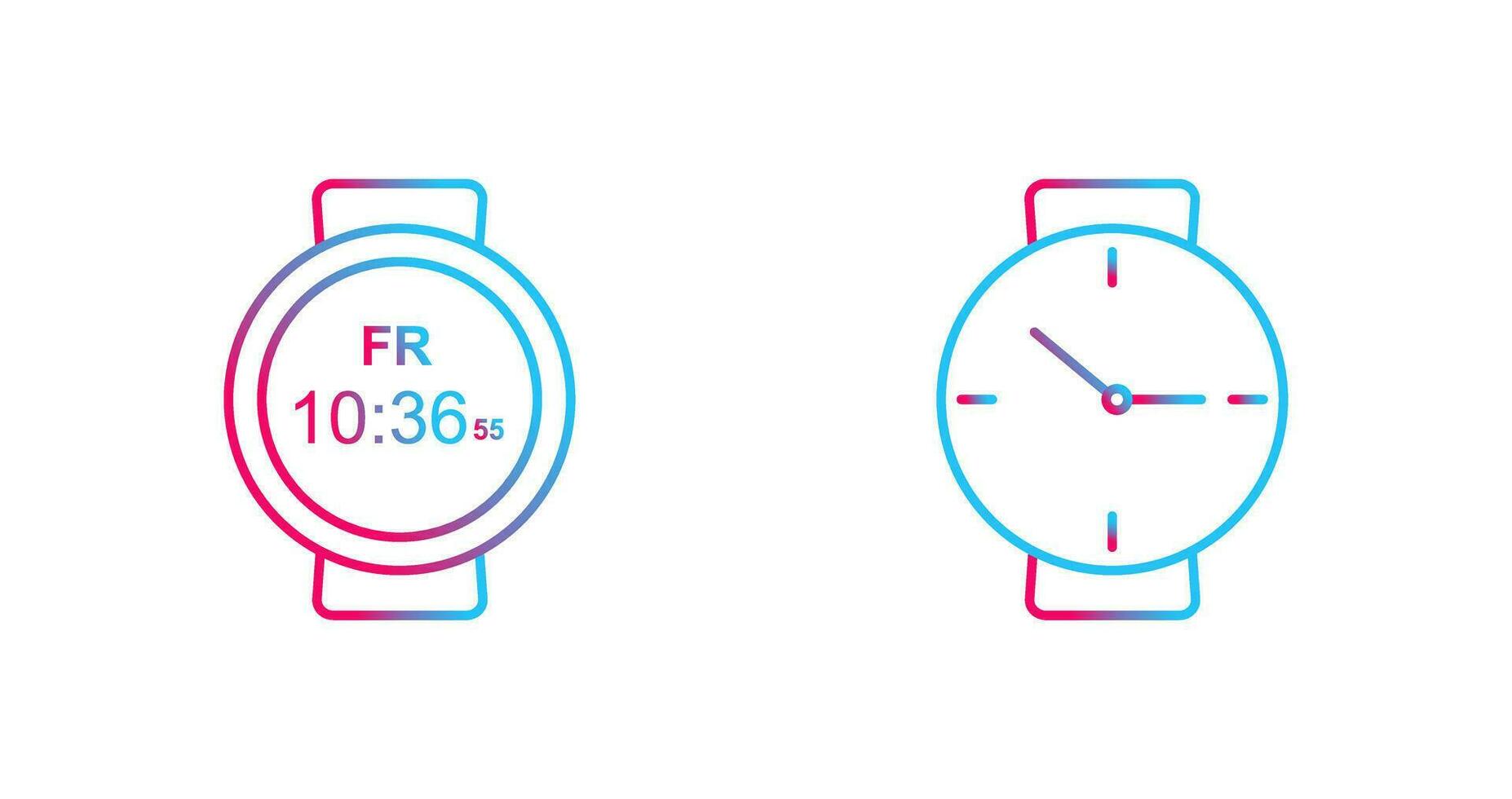 Sports Watch and Wrist Watch Icon vector