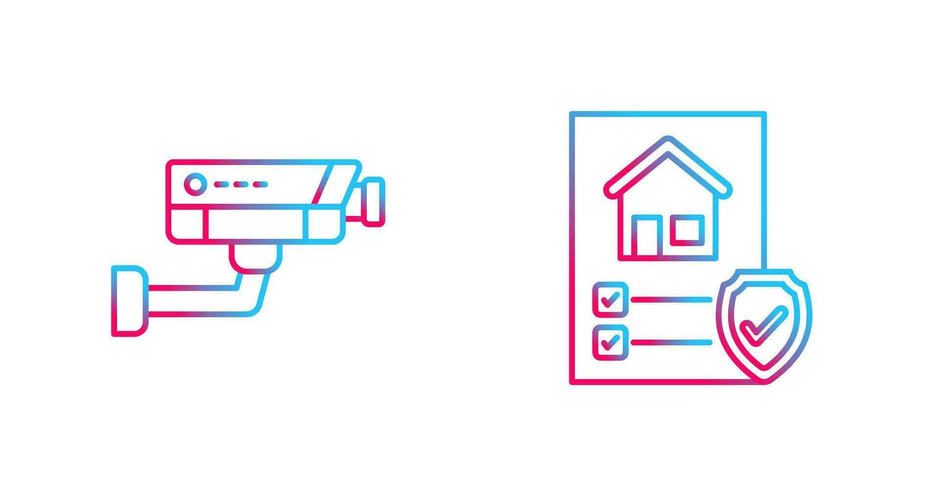 Cctv and Protection Icon vector
