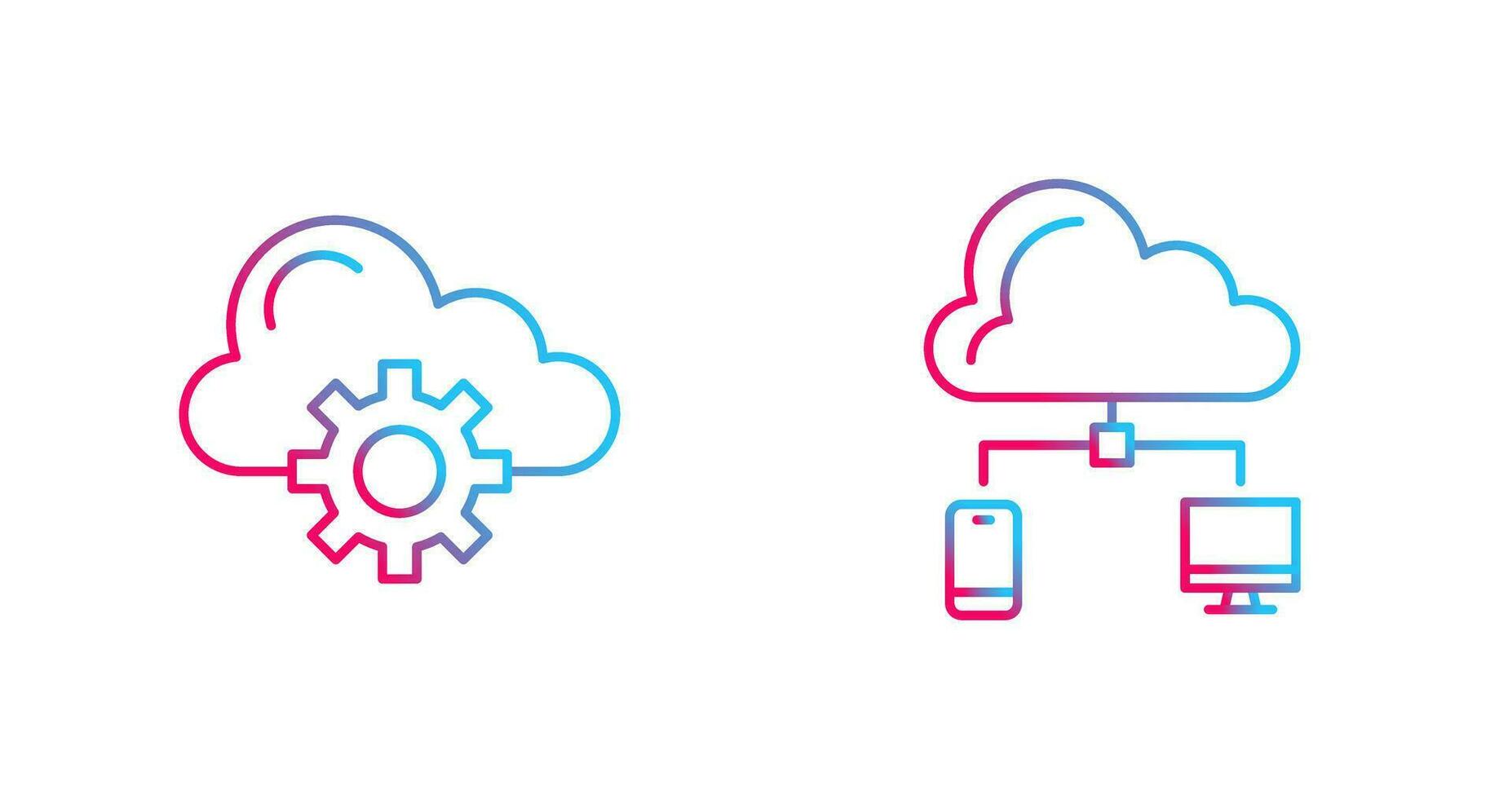 Cloud Computing and Cloud  Icon vector