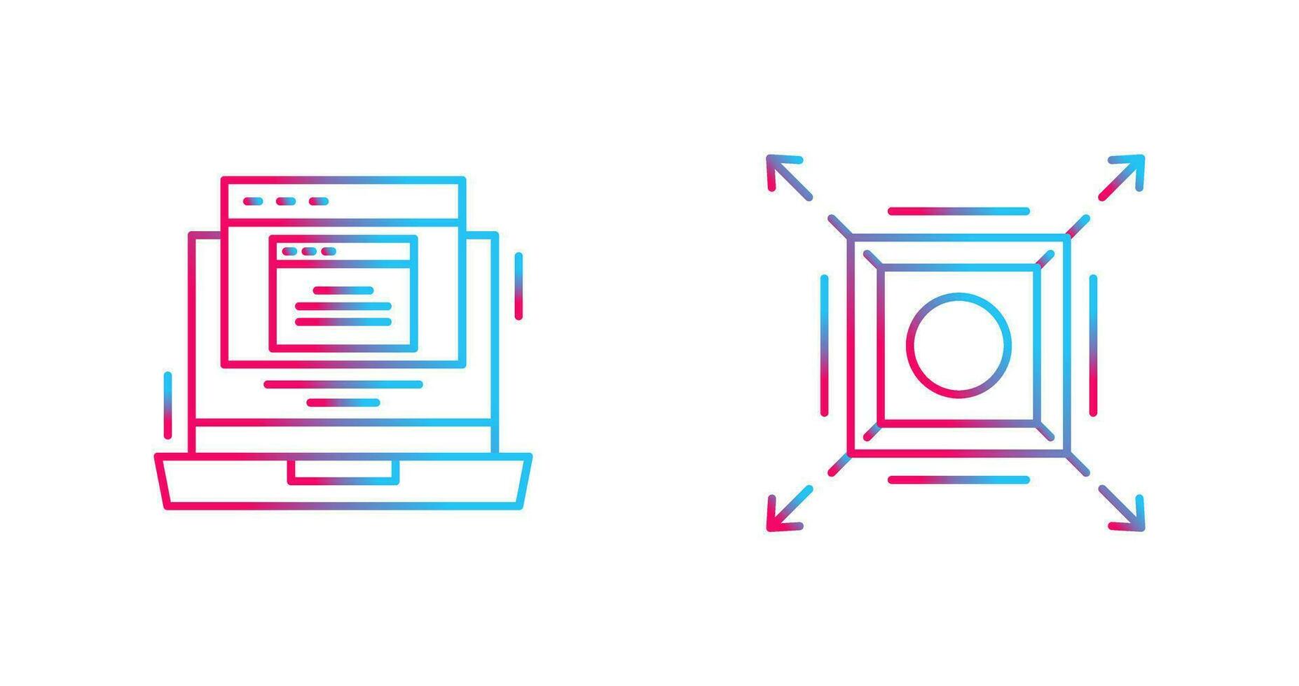 Pop Up and Maximize Icon vector