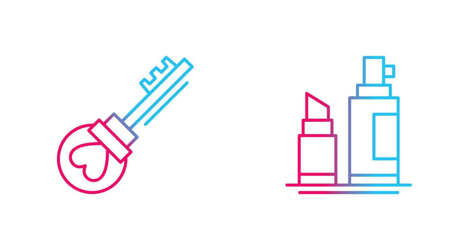 Key and Make up  Icon vector