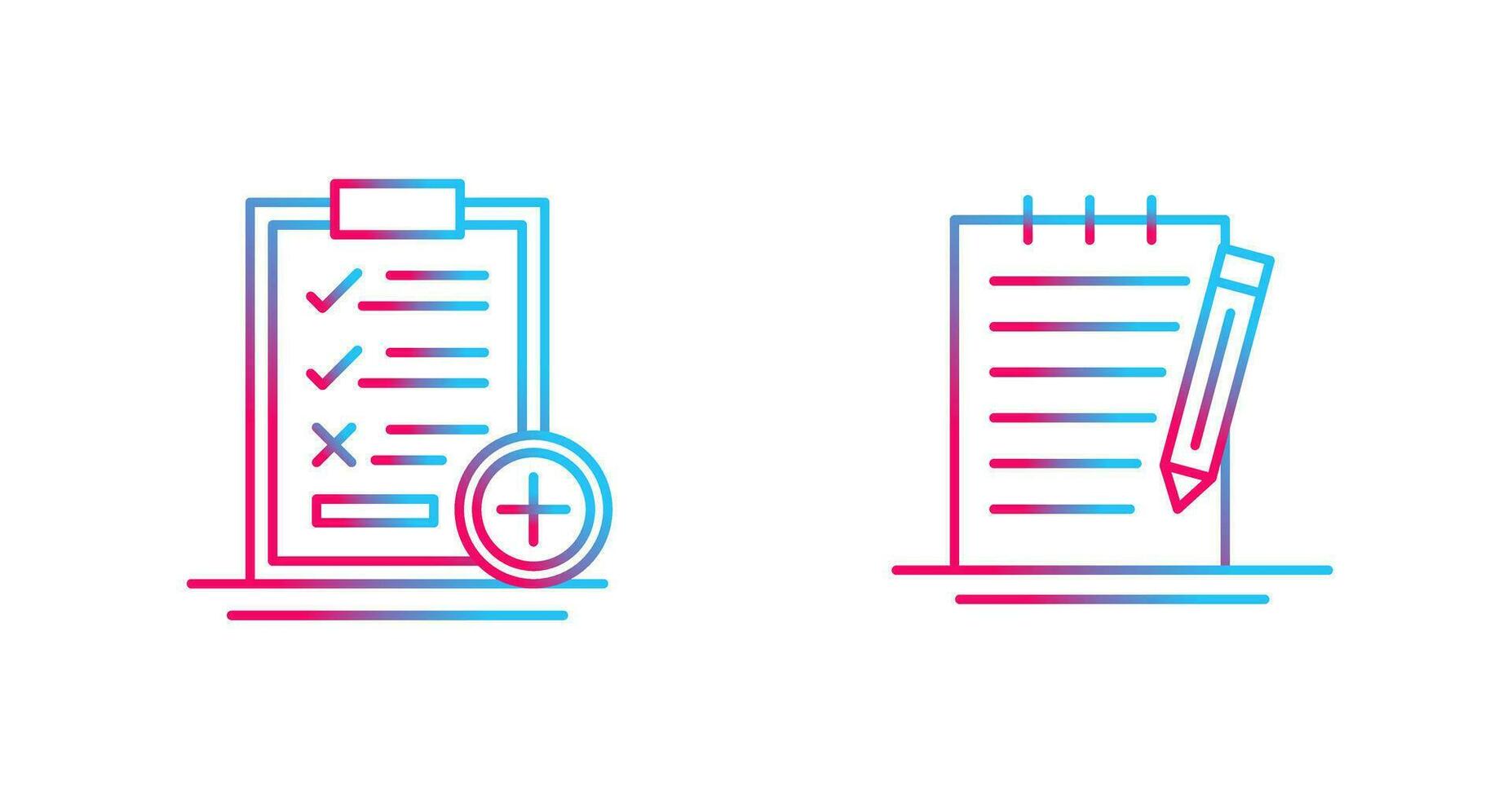 Medical Examination List and Check Up List Icon vector