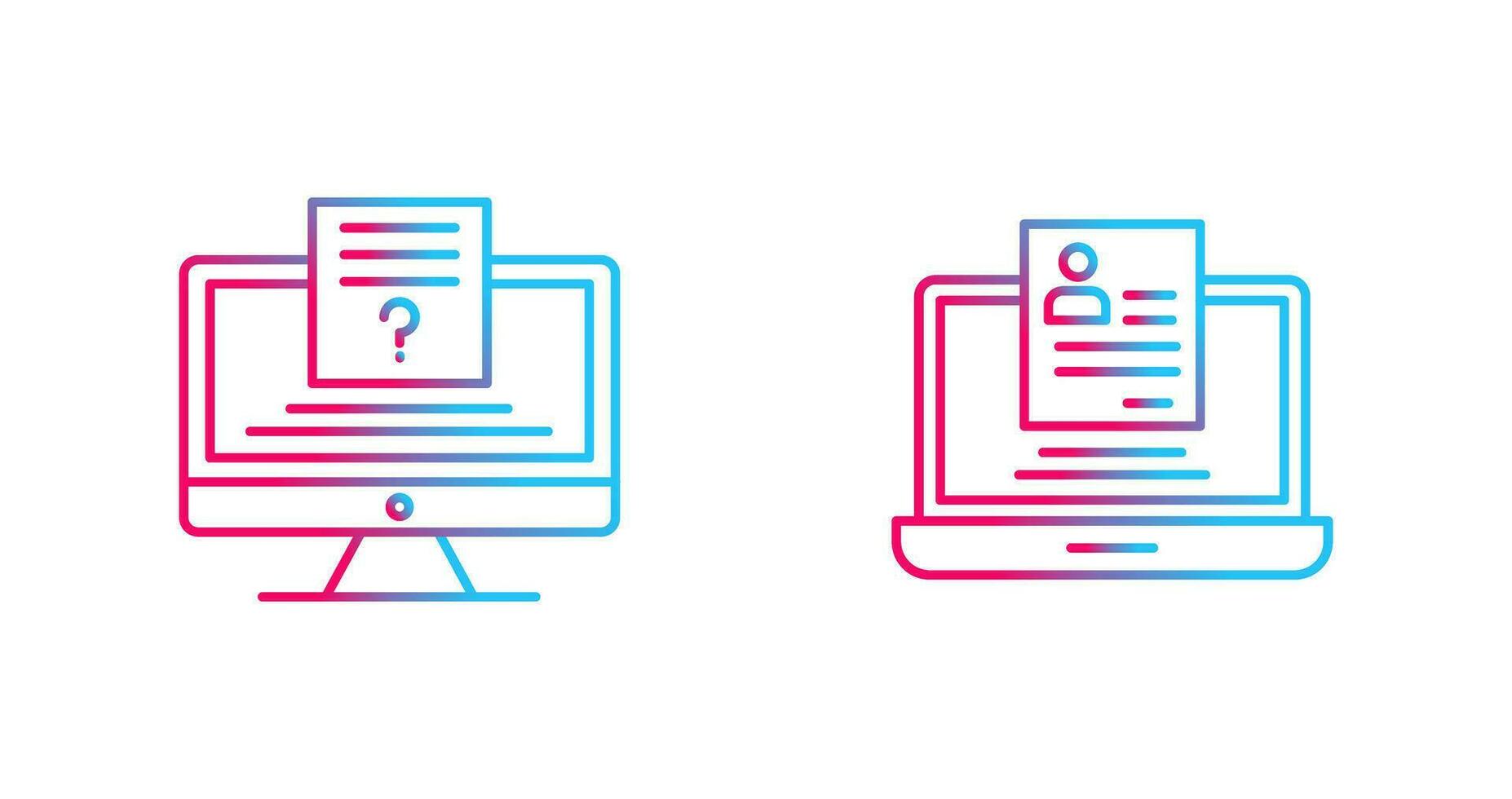 Quiz and Registration Icon vector