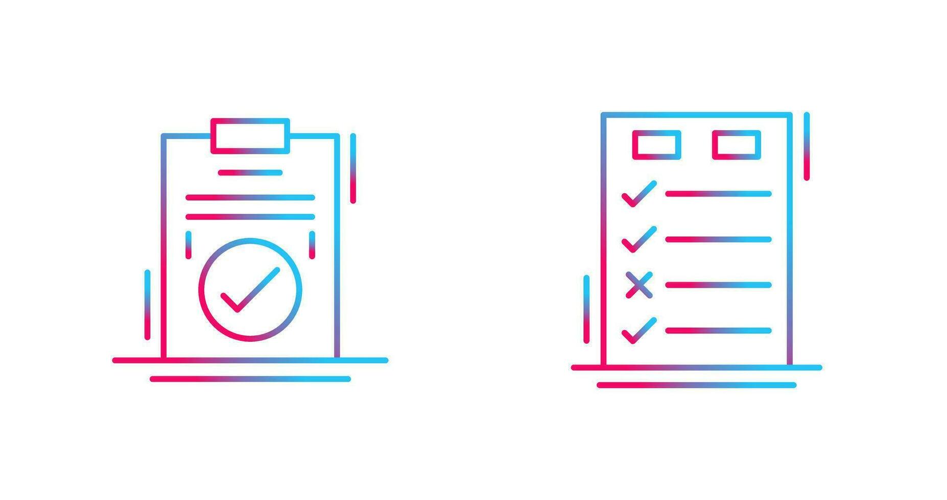 Today to Done Check List and Checkmark Icon vector