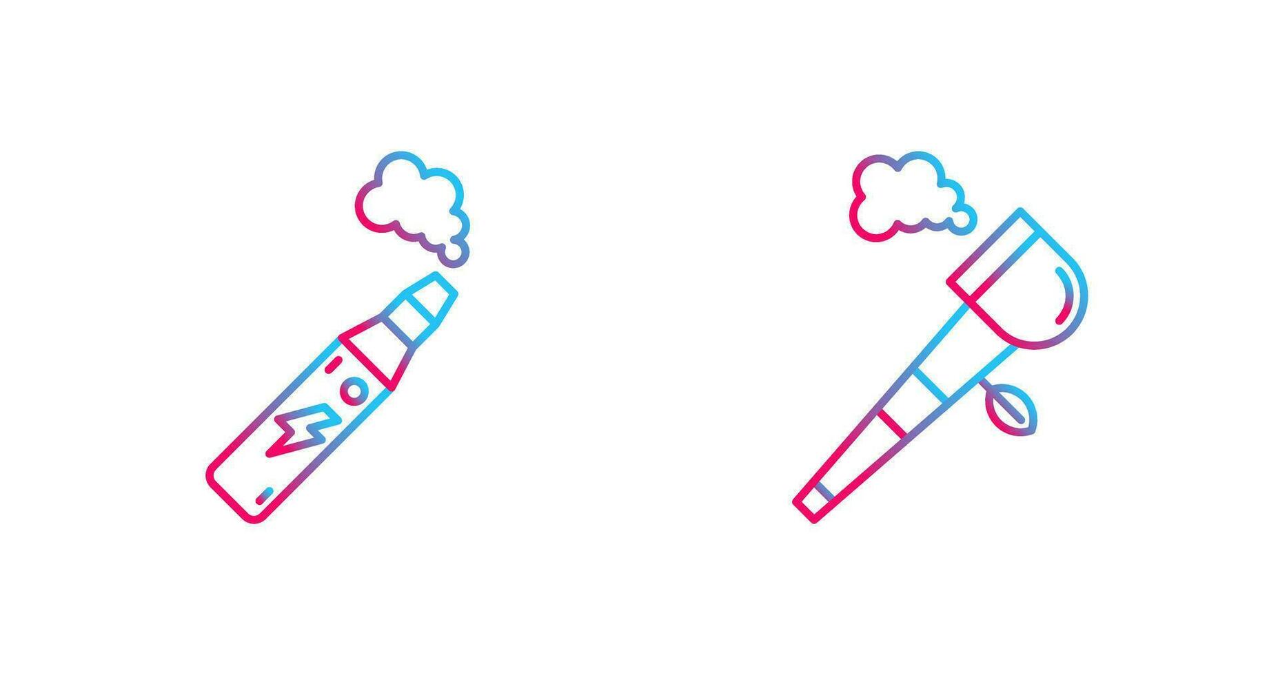 Electronic Cigarette and Pipe Of Peace Icon vector