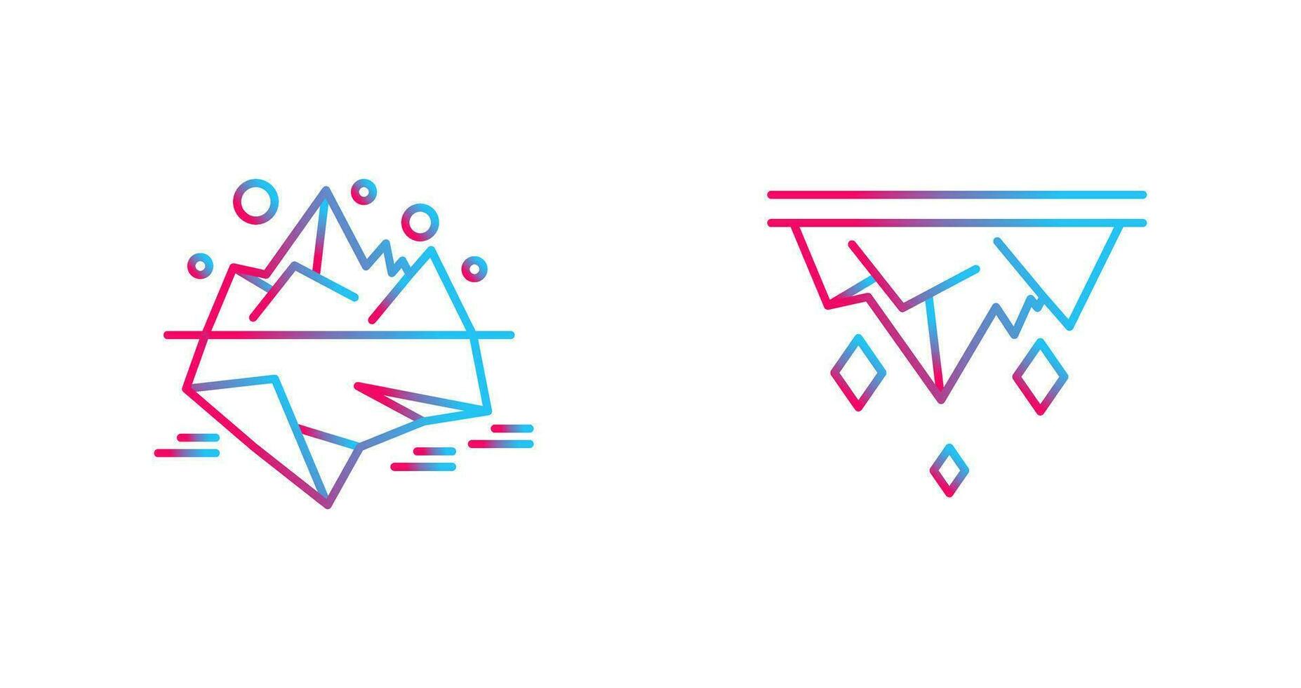 Iceberg and Icicle Icon vector