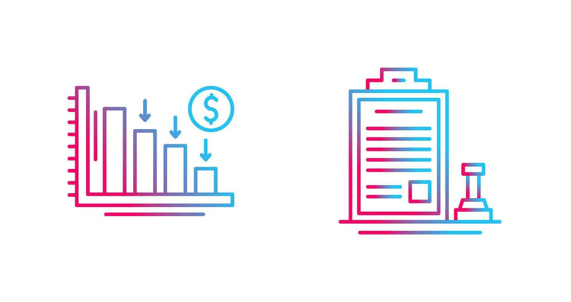 Loss and Stamp Icon vector