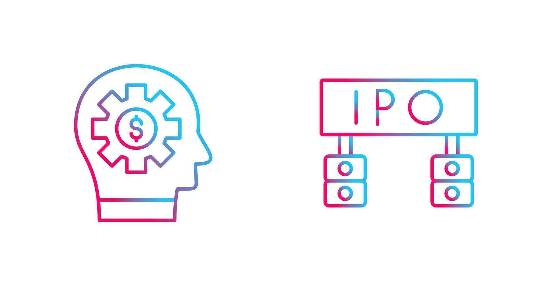 Thinking and Ipo Icon vector