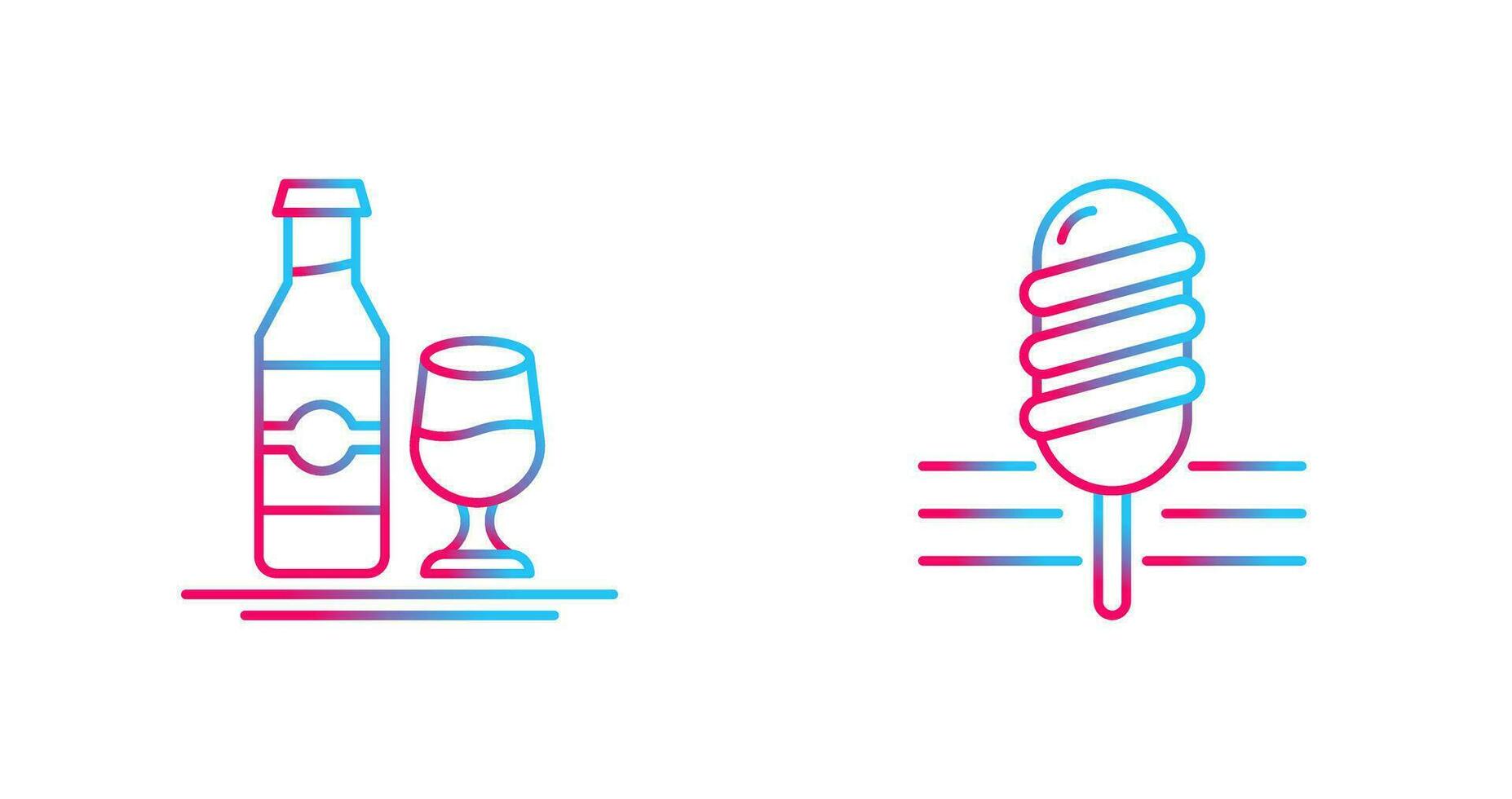 Soft Drink and Popsicle Icon vector