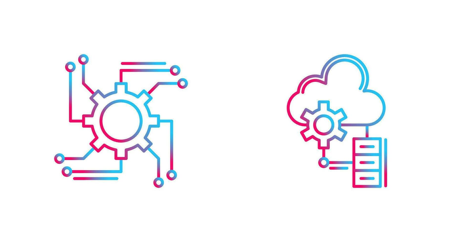 Automation and Big Data Icon vector