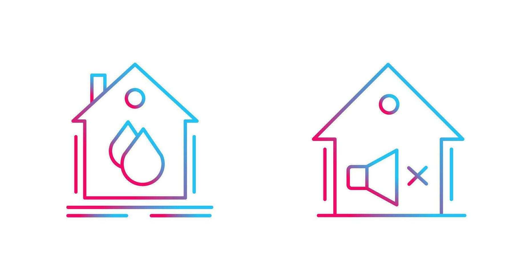 Water Hose and Mute Icon vector