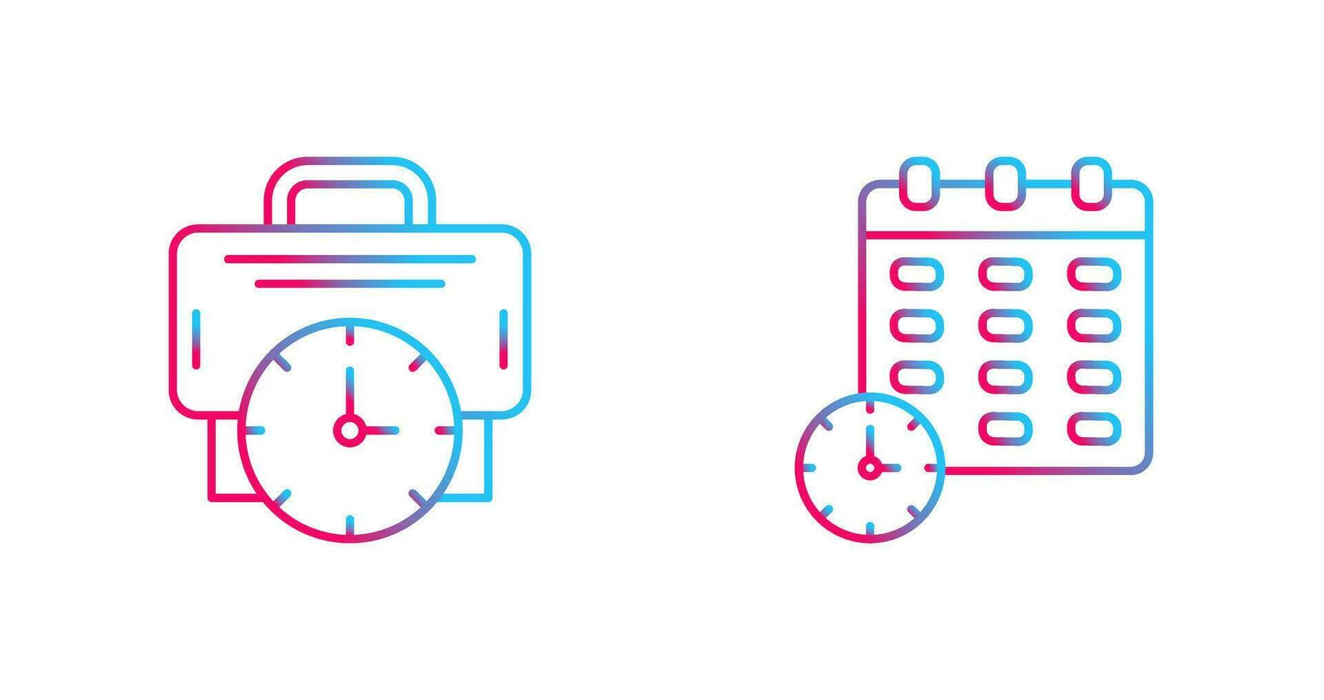 Briefcase and Calender Icon vector