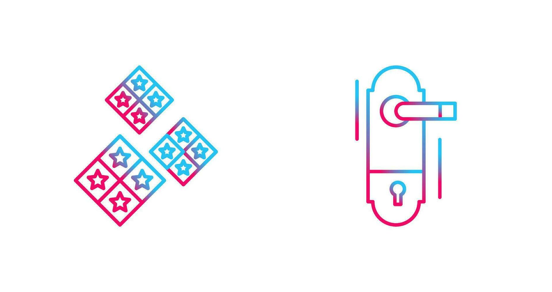 Tiles and Doorknob Icon vector