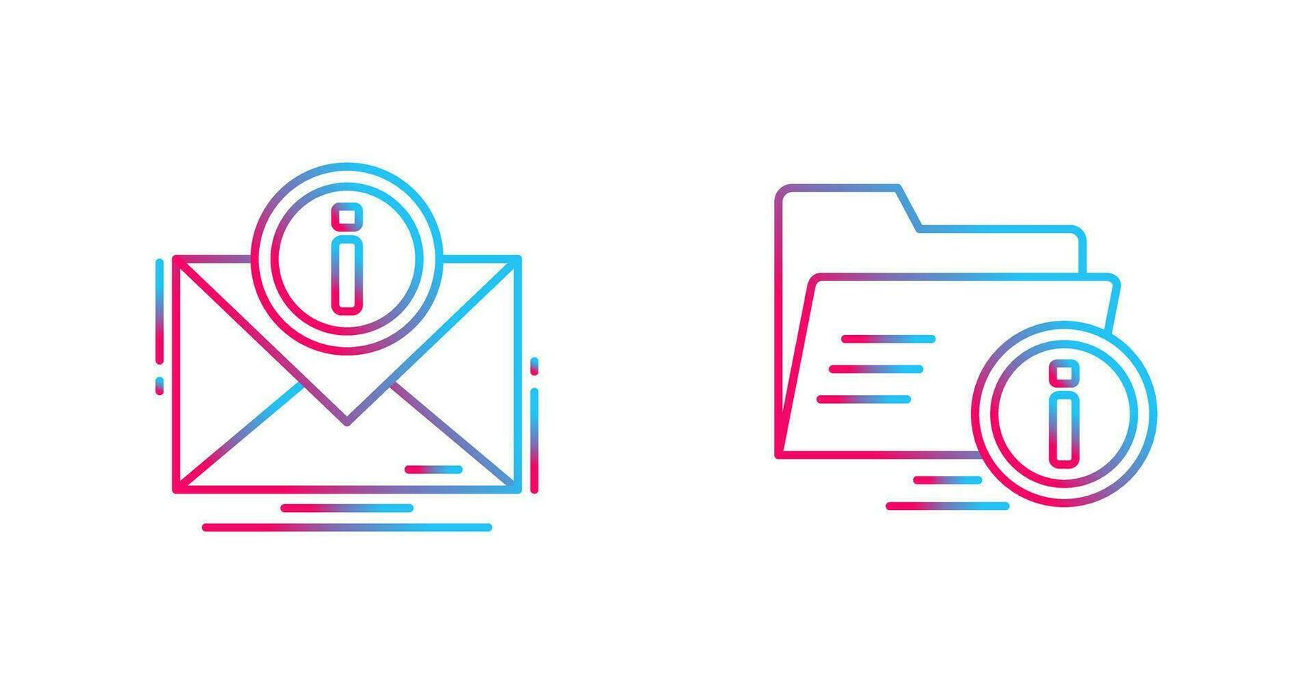 e mail and folder Icon vector