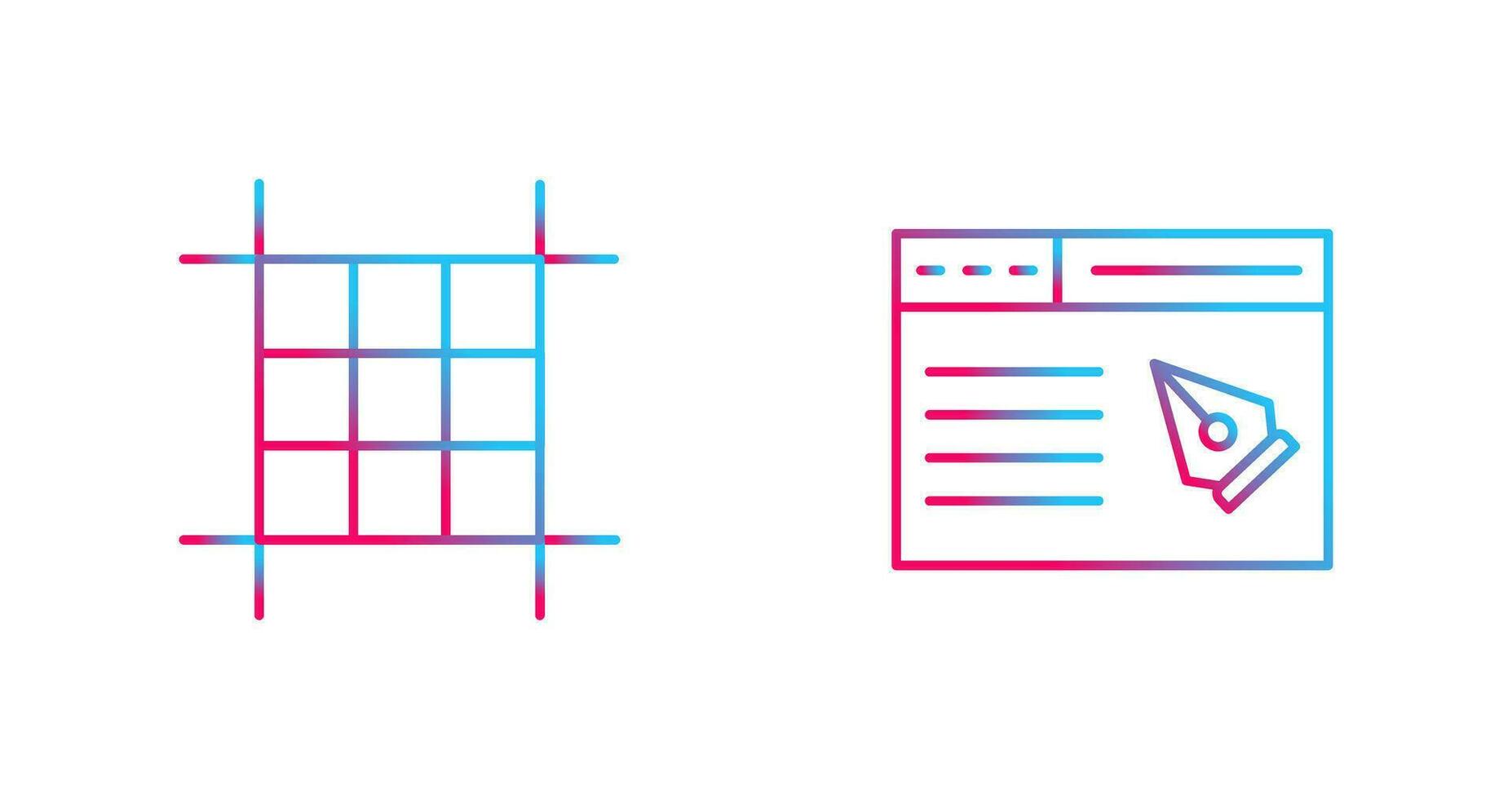 Square Layout and Web Page Icon vector