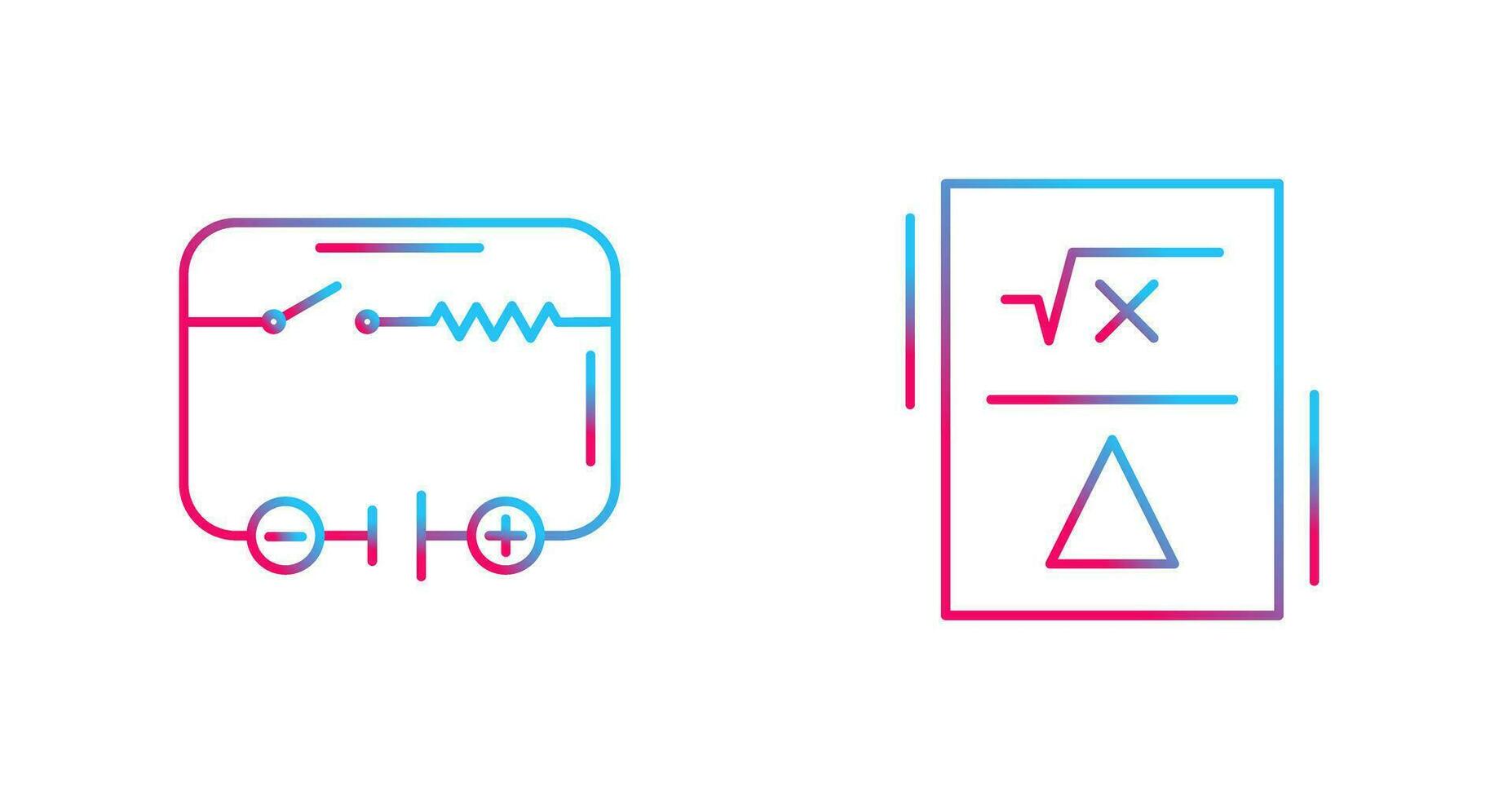 Electrical Circuit and Formula Icon vector