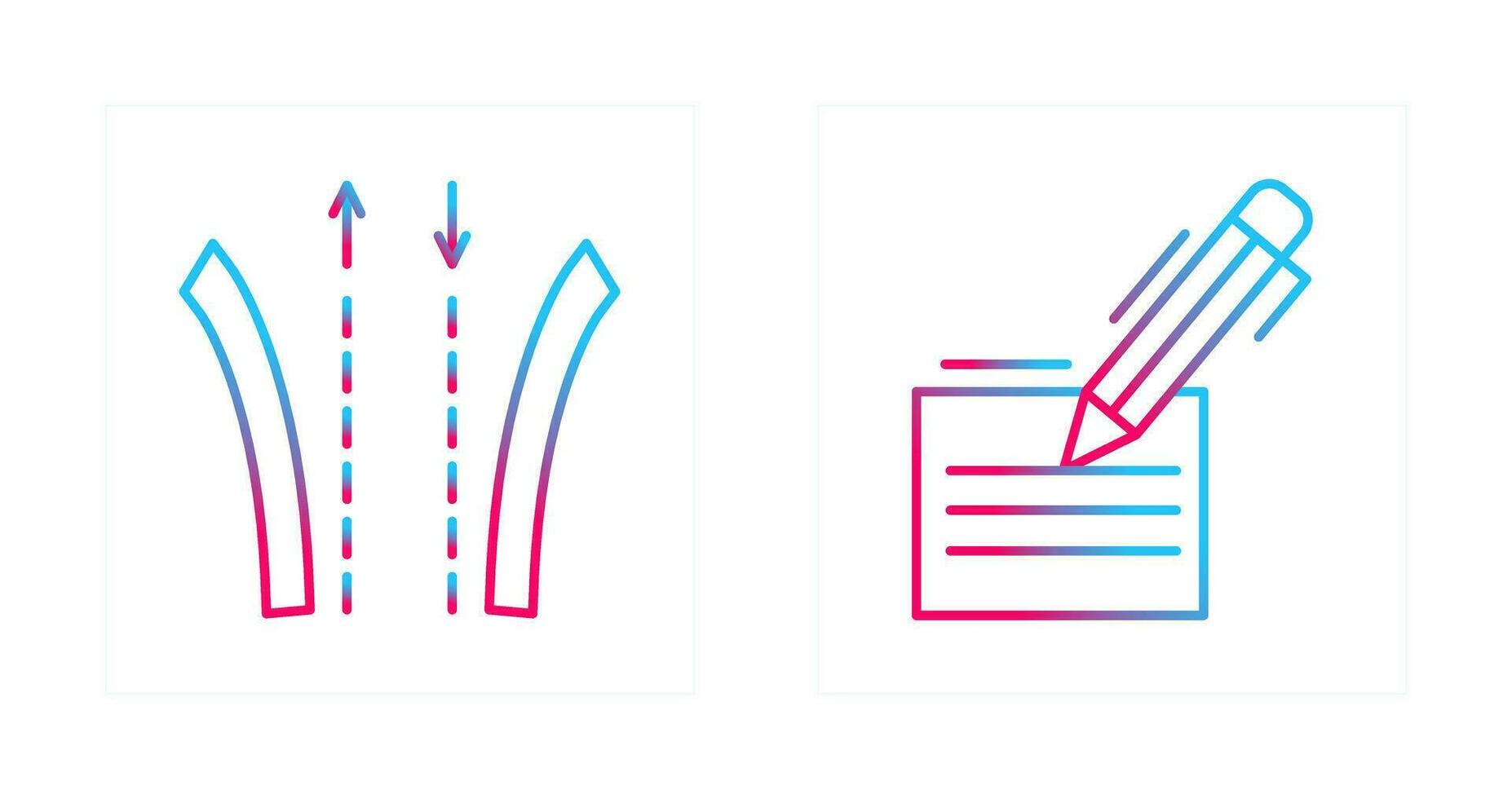 Way and Pen Icon vector