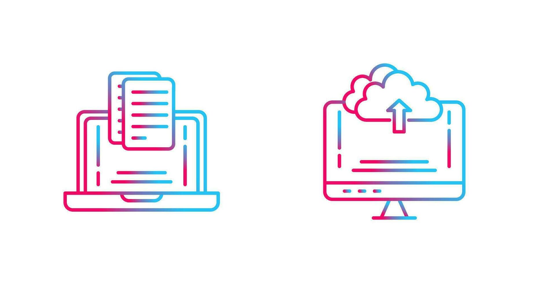 Document and Upload Icon vector