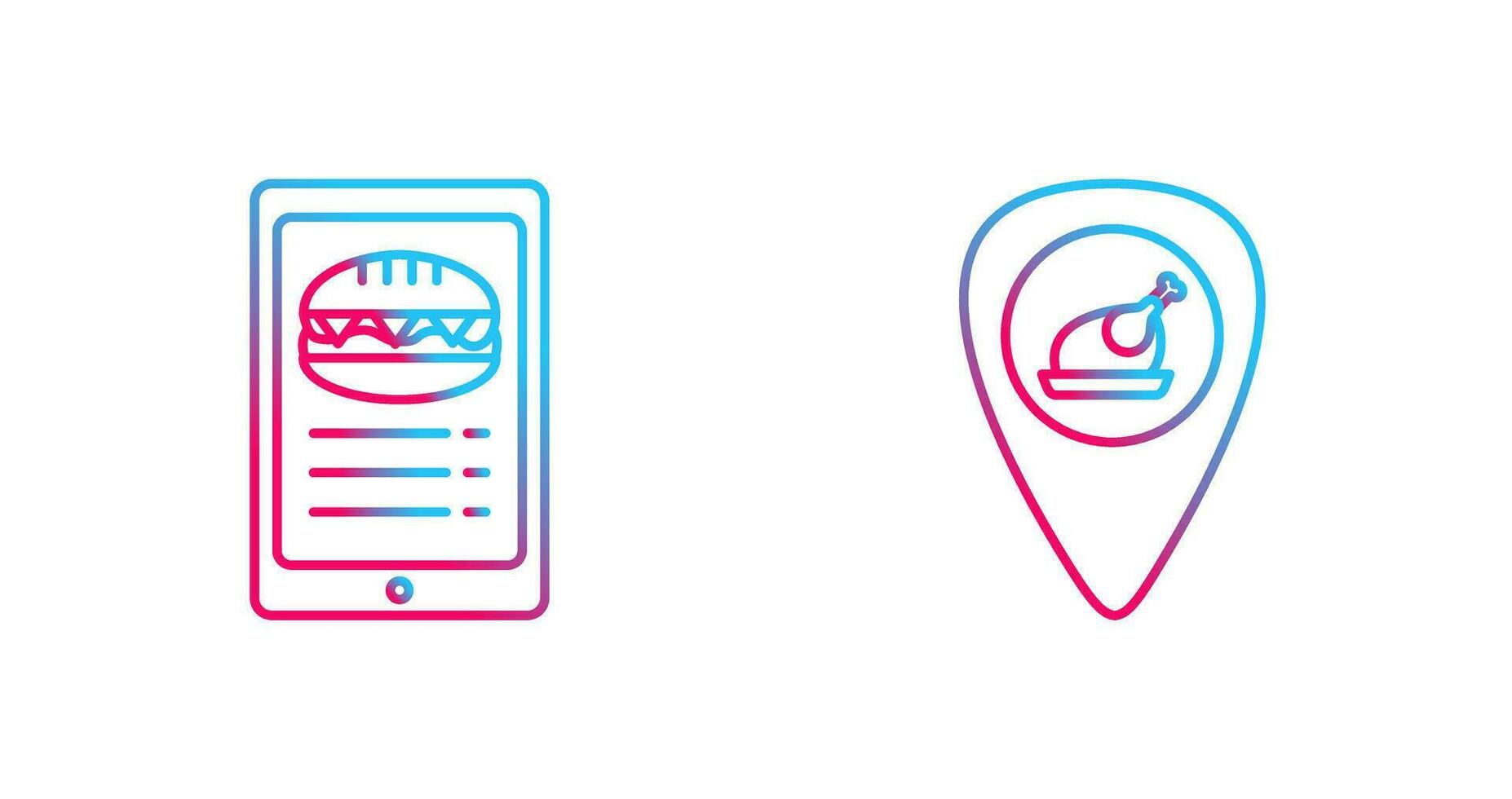 Online order and Location Icon vector