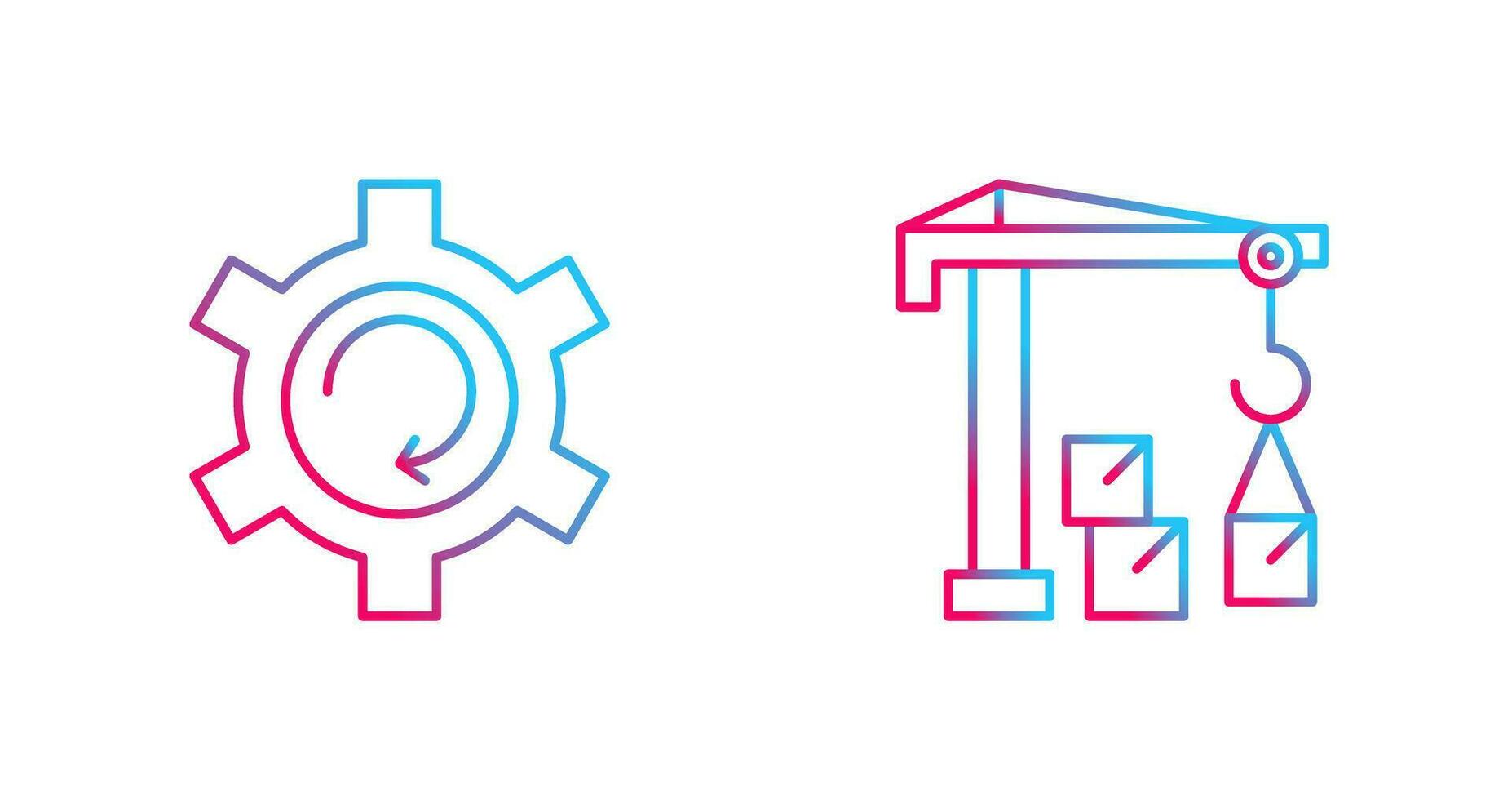 Upgrade and Robotic Arm Icon vector