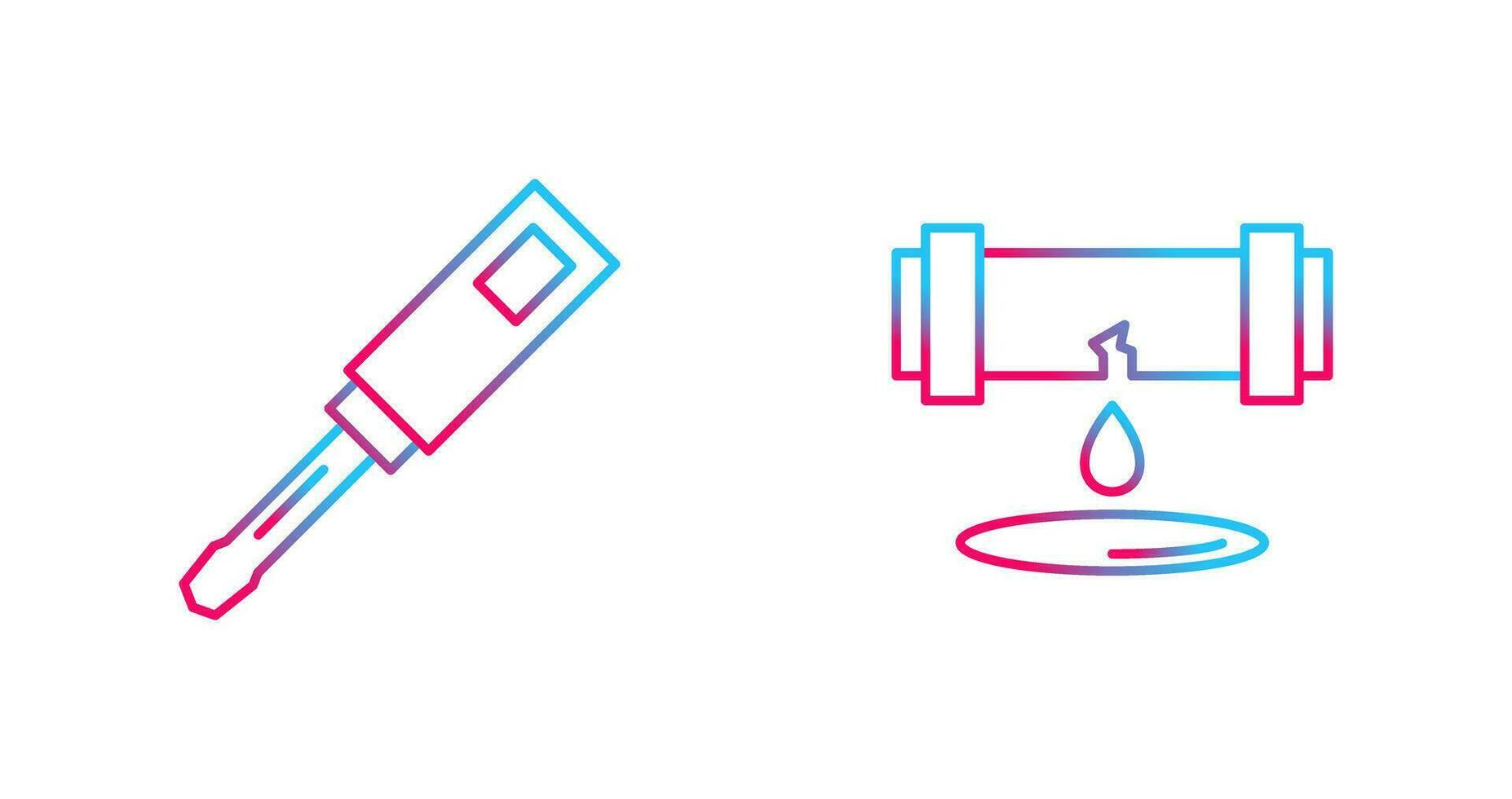 Screwdriver and Leak Icon vector