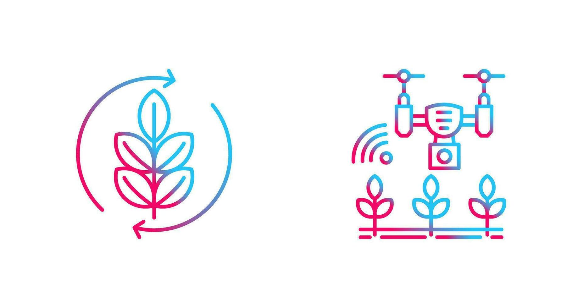 Agronomy and Smart Farm Icon vector