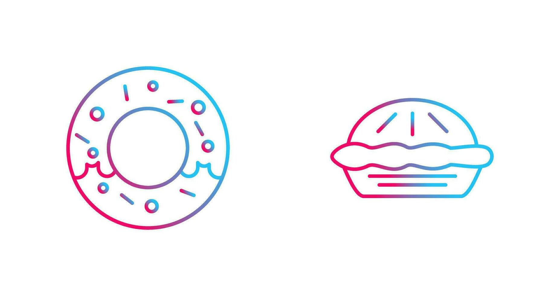 Donut and Pie vector