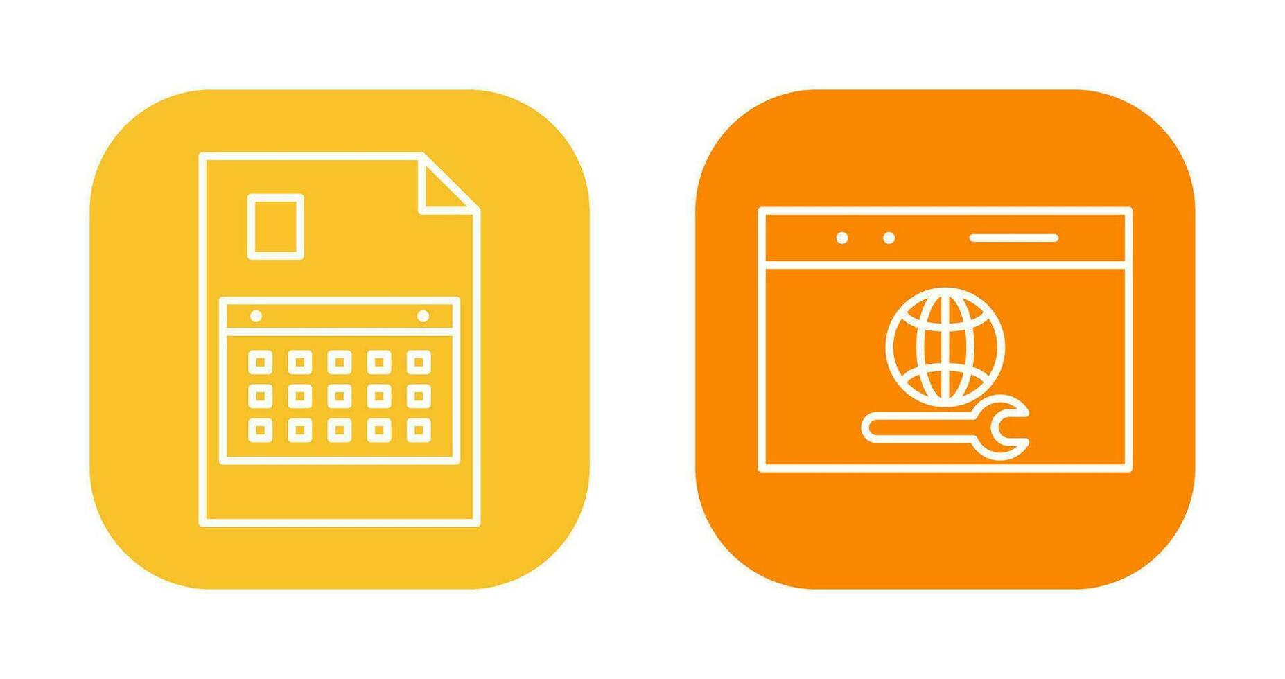 content planning and web support  Icon vector