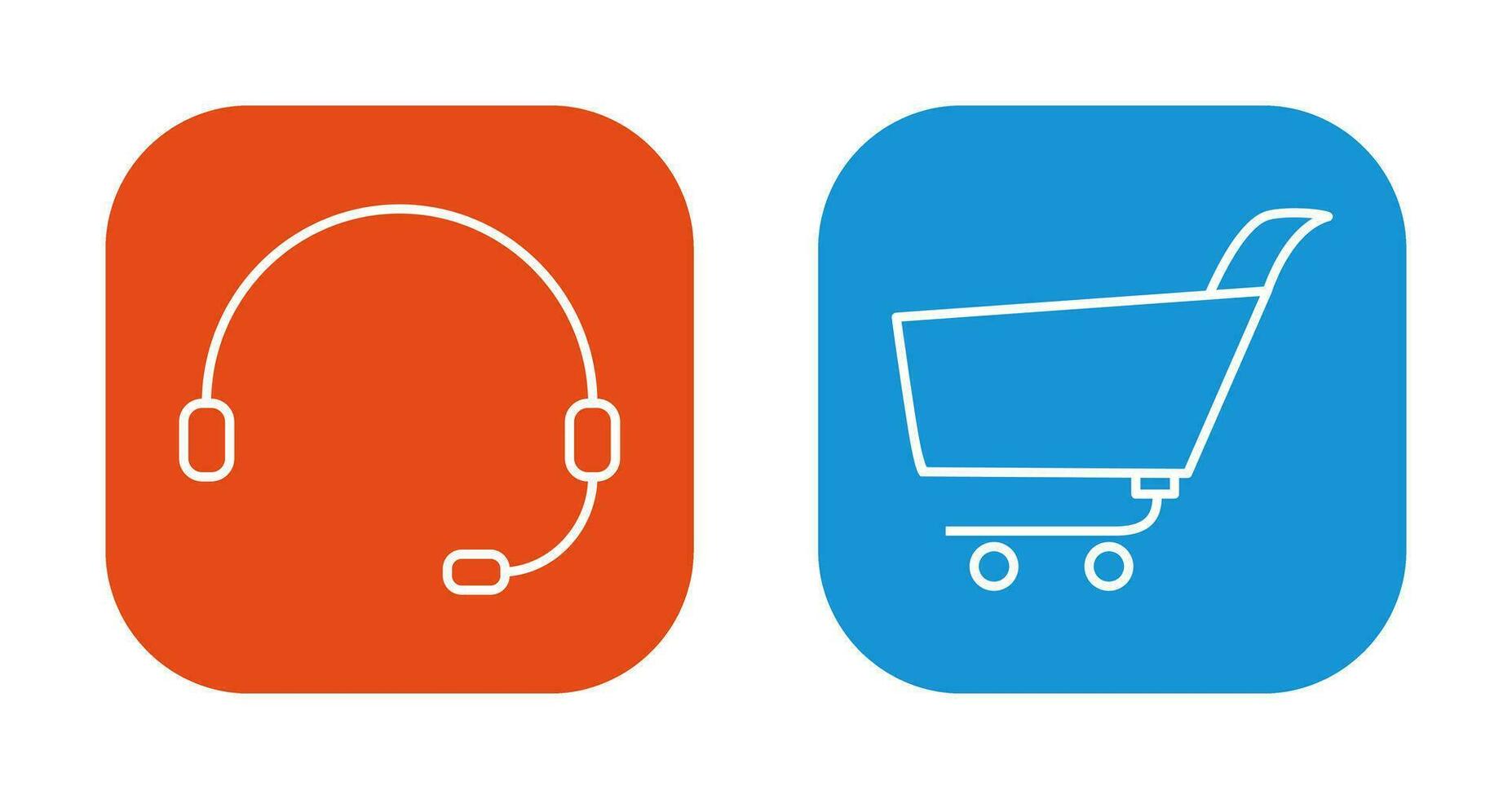 online support and shopping cart  Icon vector
