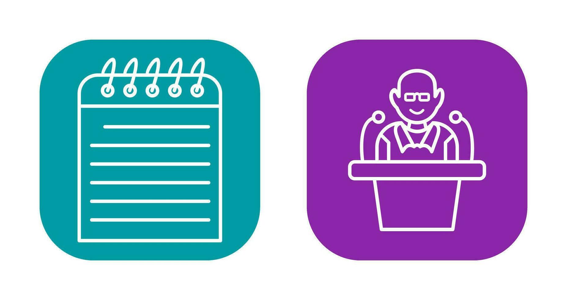 Note and Lecture Icon vector
