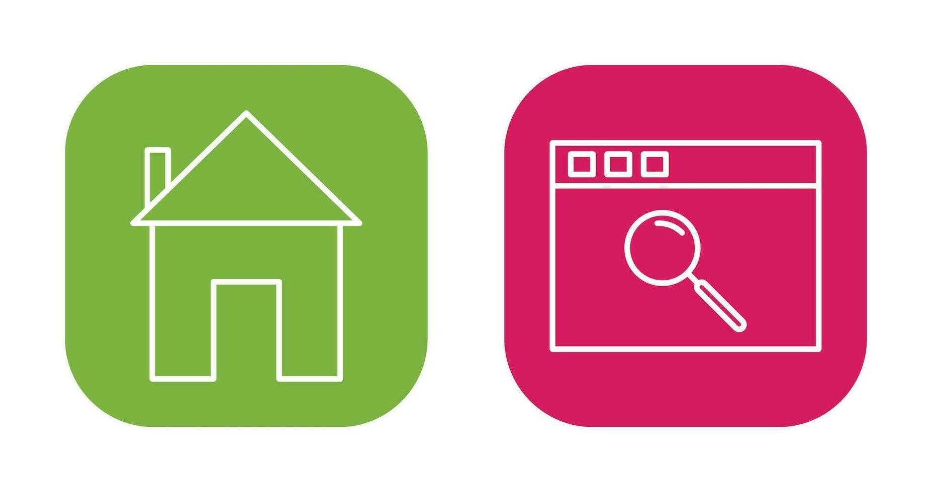 homepage and browser  Icon vector