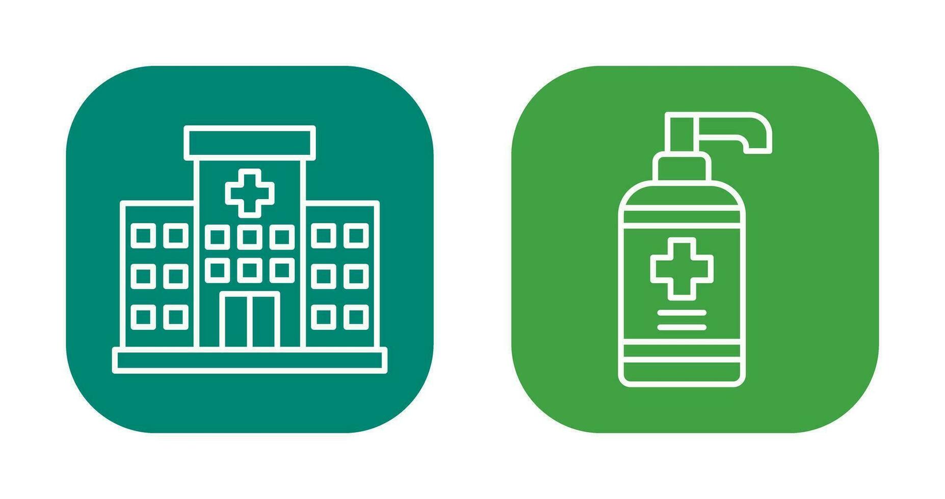 Hospital and coid Icon vector