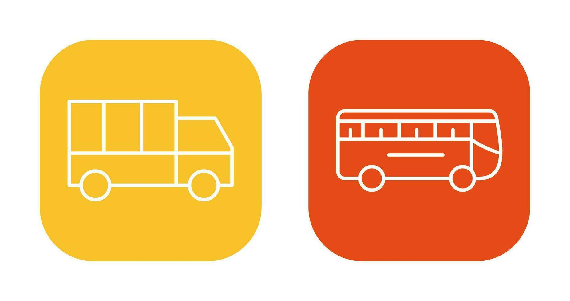 Truck and Bus Icon vector