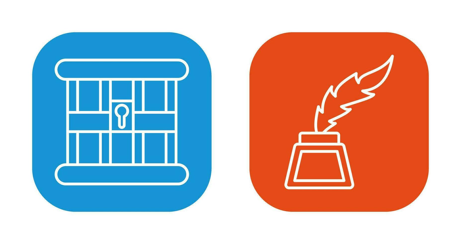 Jail and Inkwell Icon vector