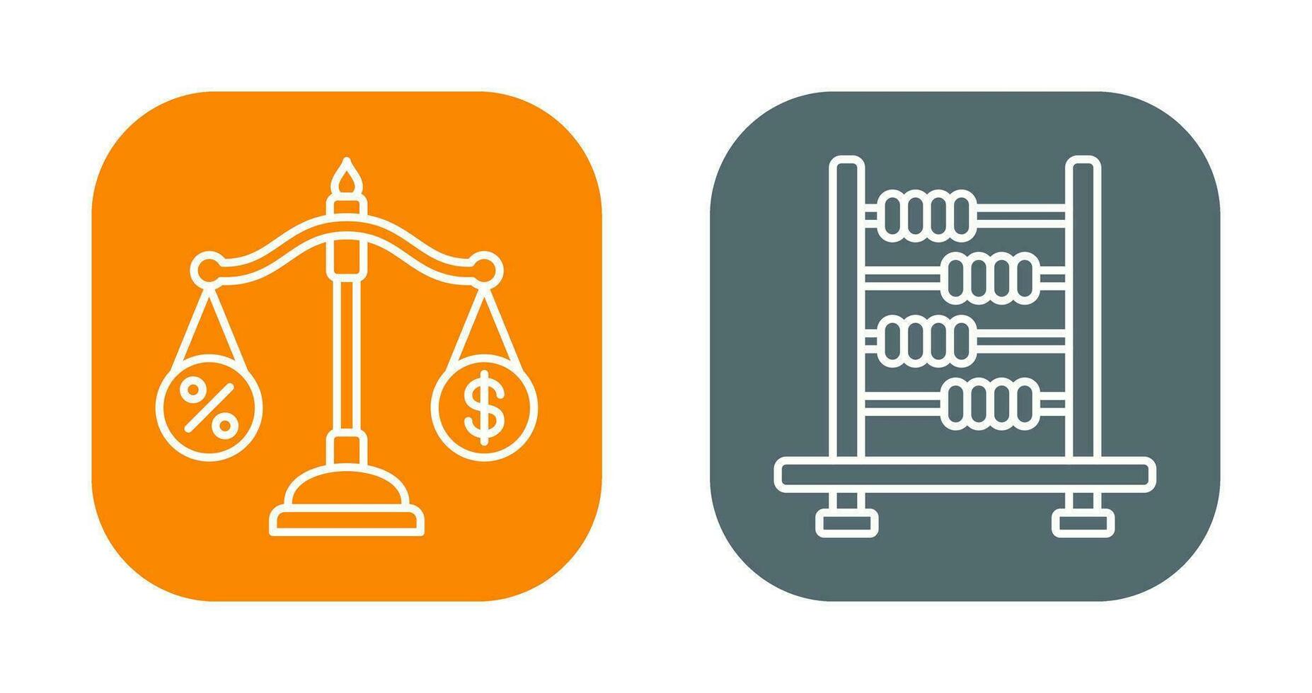 Scale and Abacus Icon vector