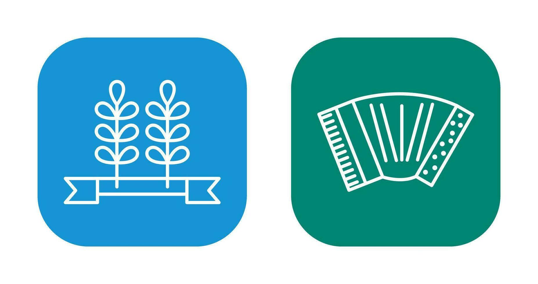Accordion a d Wheat Icon vector