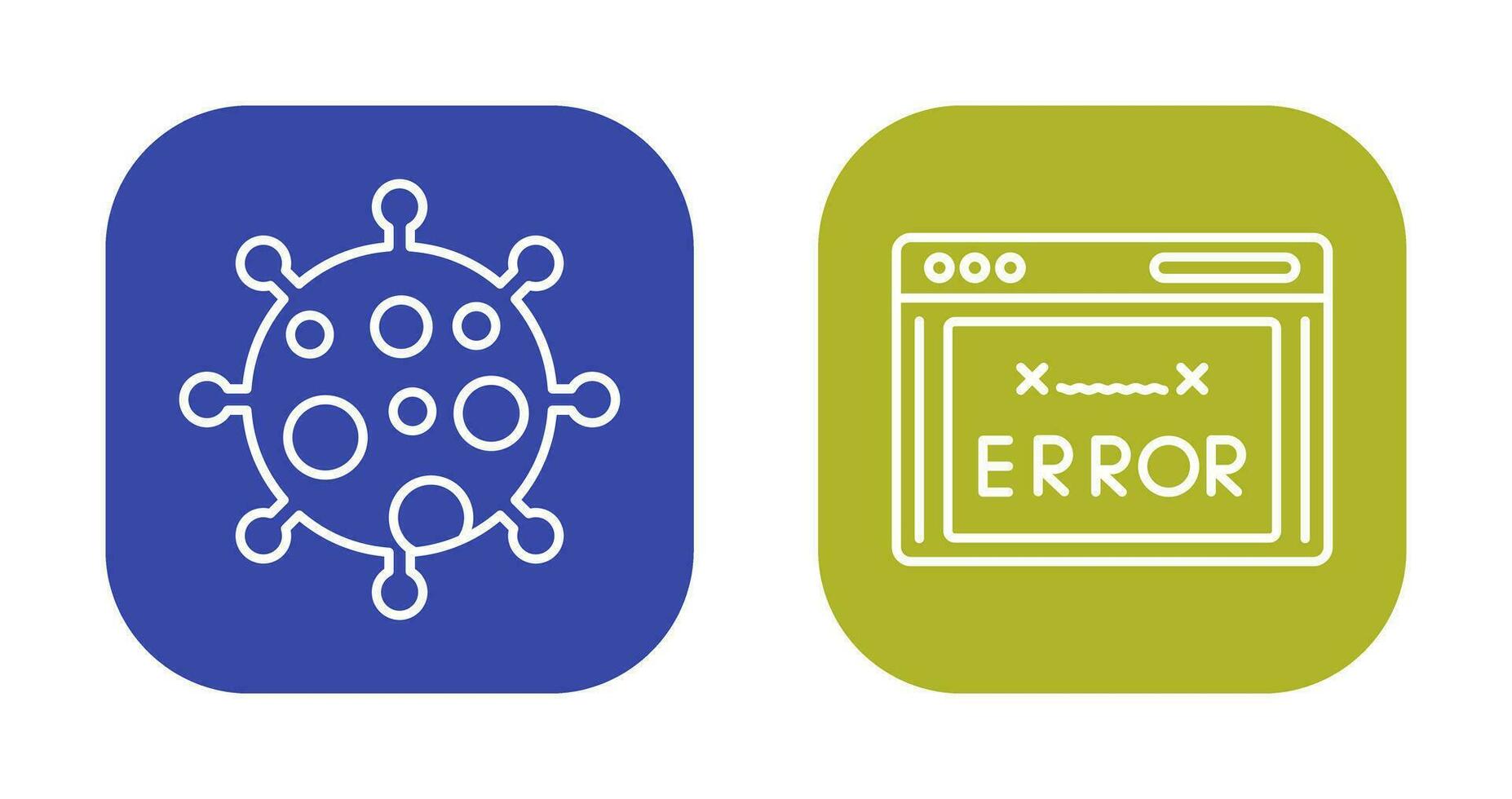 Virus and Error Code Icon vector