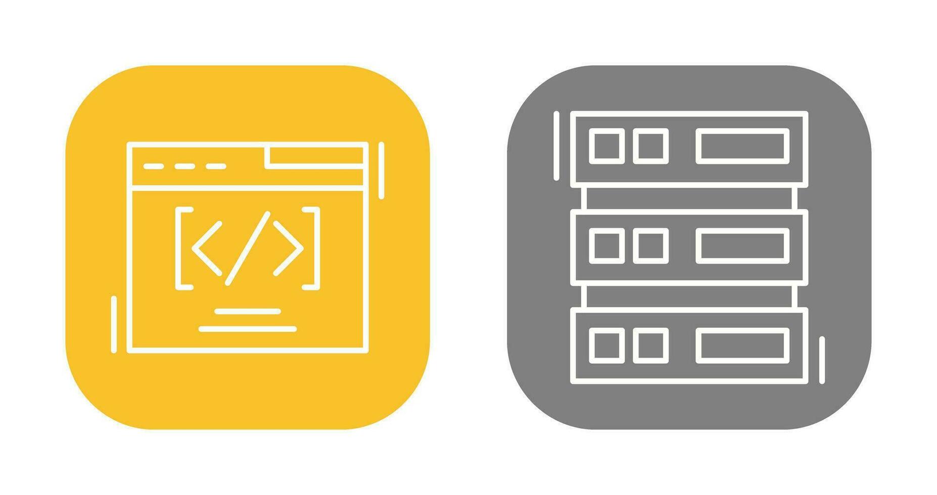Web Coding ND Server Icon vector