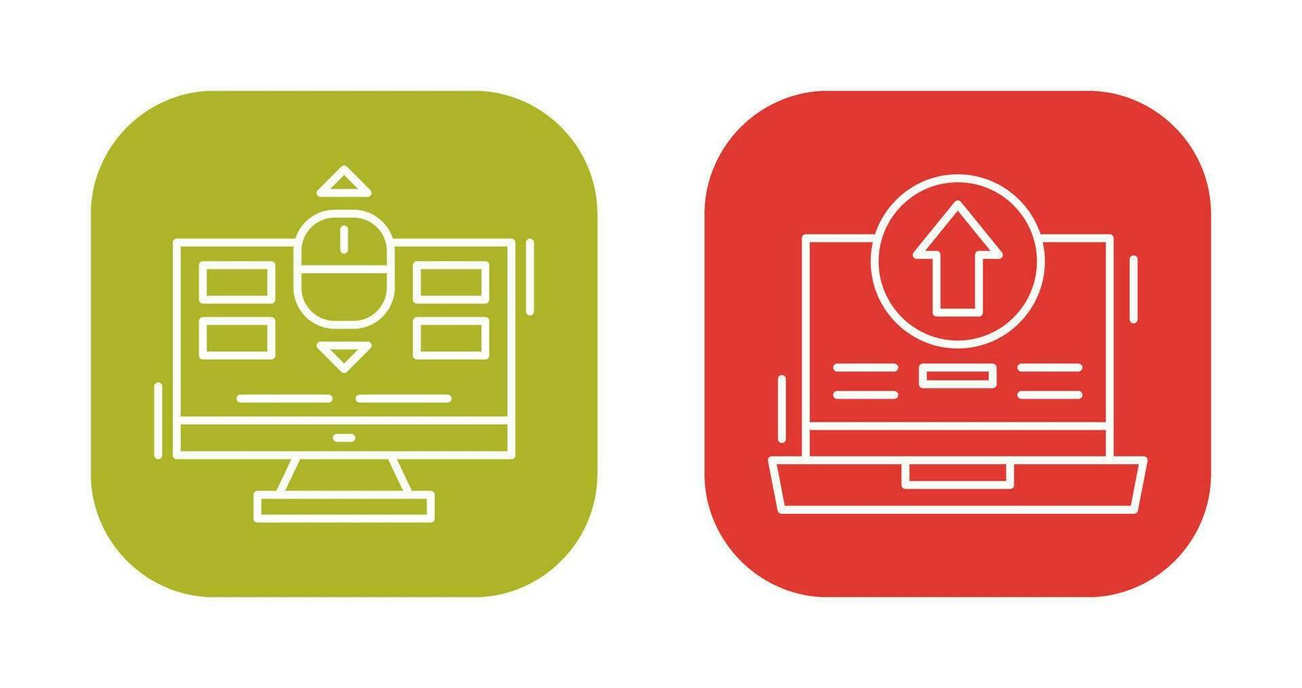 Scroll and Upload Icon vector