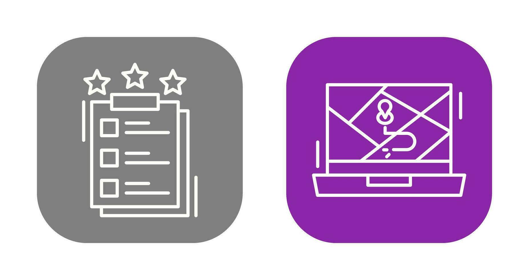 Project Features and Google Map Icon vector